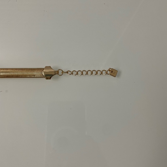 Stone Inset Herringbone Choker Necklace - Picture 5 of 8